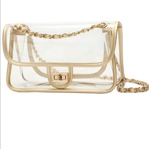 Luxury look flap clear bag